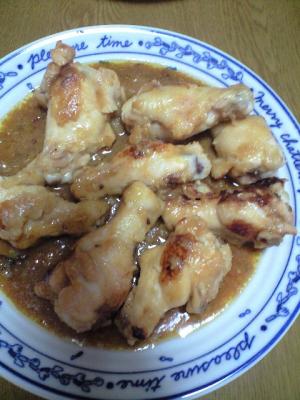 骨付き鶏肉の照り焼き