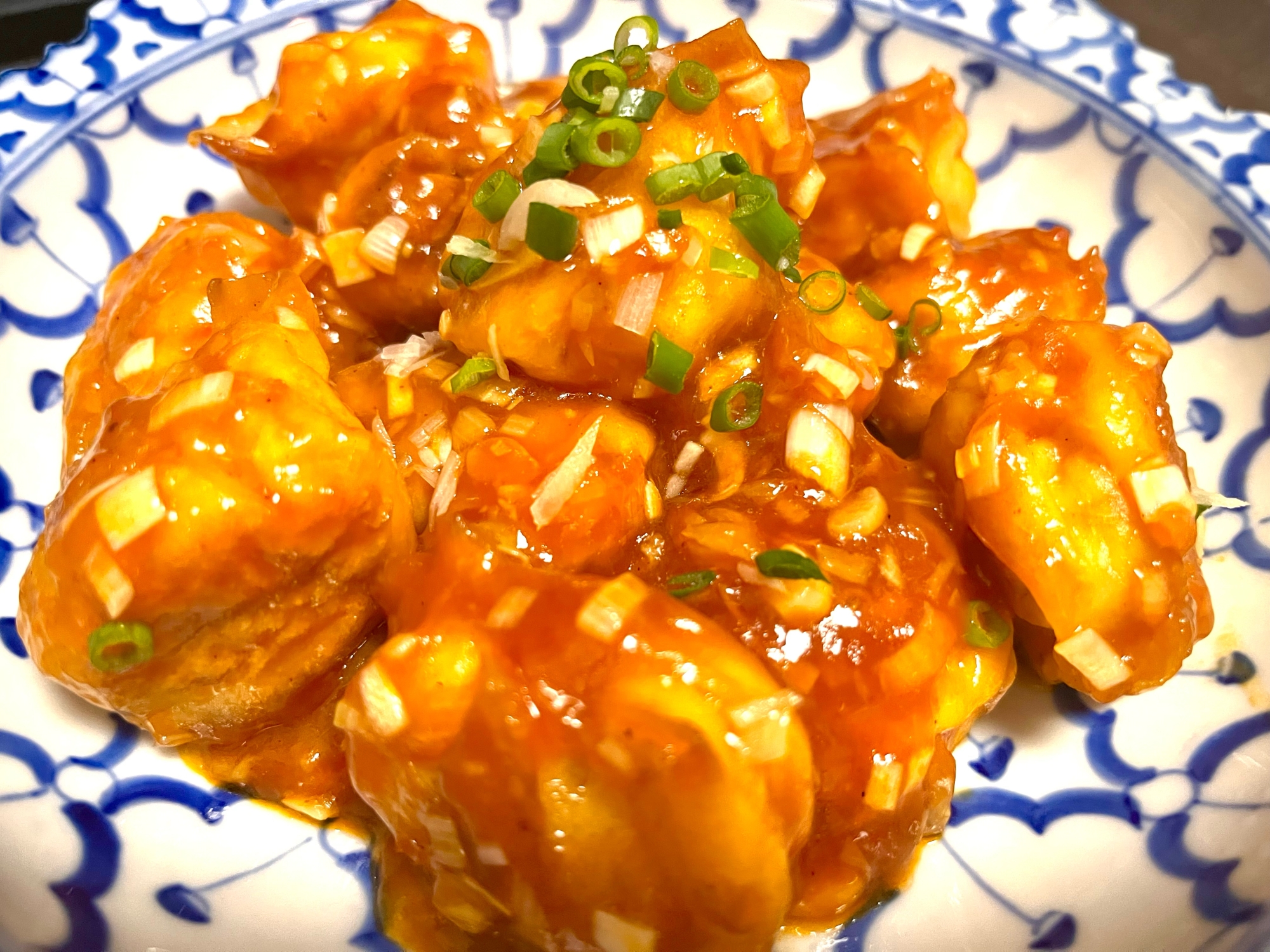 おつまみを主菜に変身!*フェイク海老のチリソース*