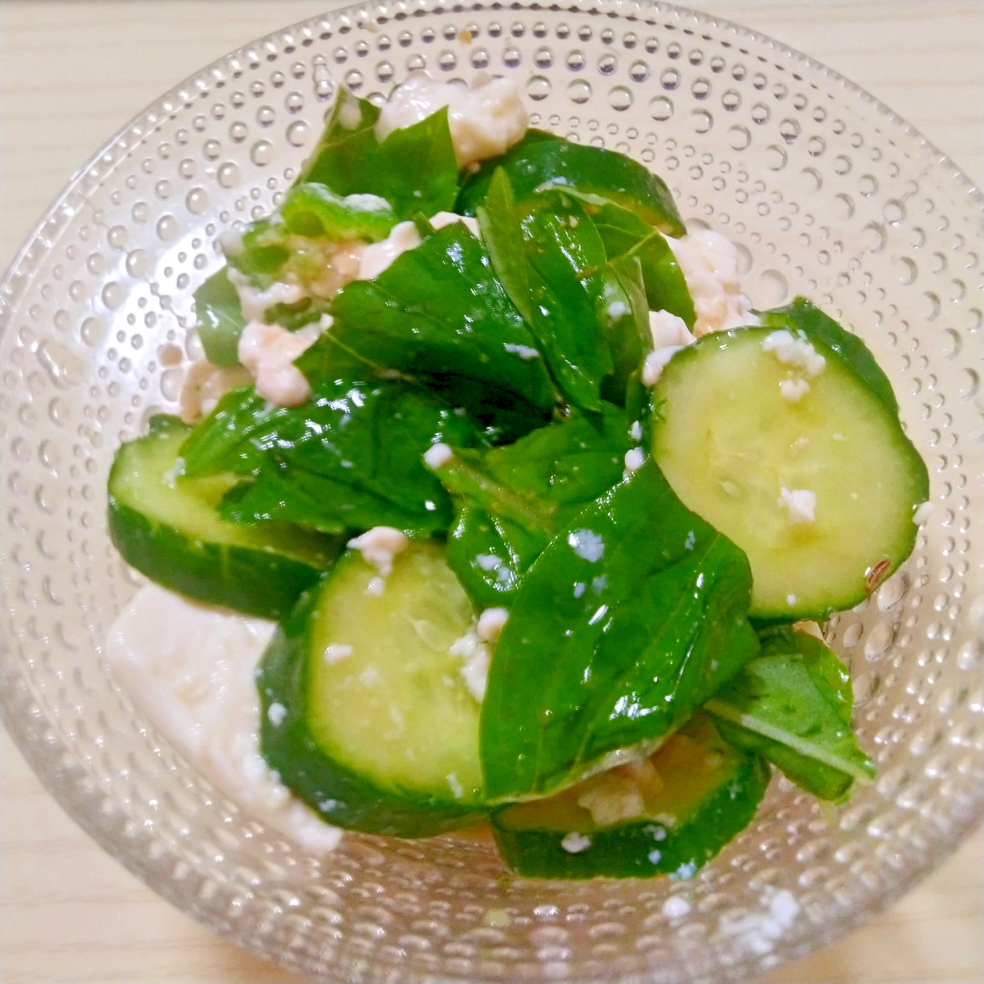 きゅうりと豆腐とバジルの簡単サラダ レシピ 作り方 By ももかほっぺ 楽天レシピ きゅうりと豆腐とバジルの簡単サラダ レシピ 作り方 By ももかほっぺ 楽天レシピ