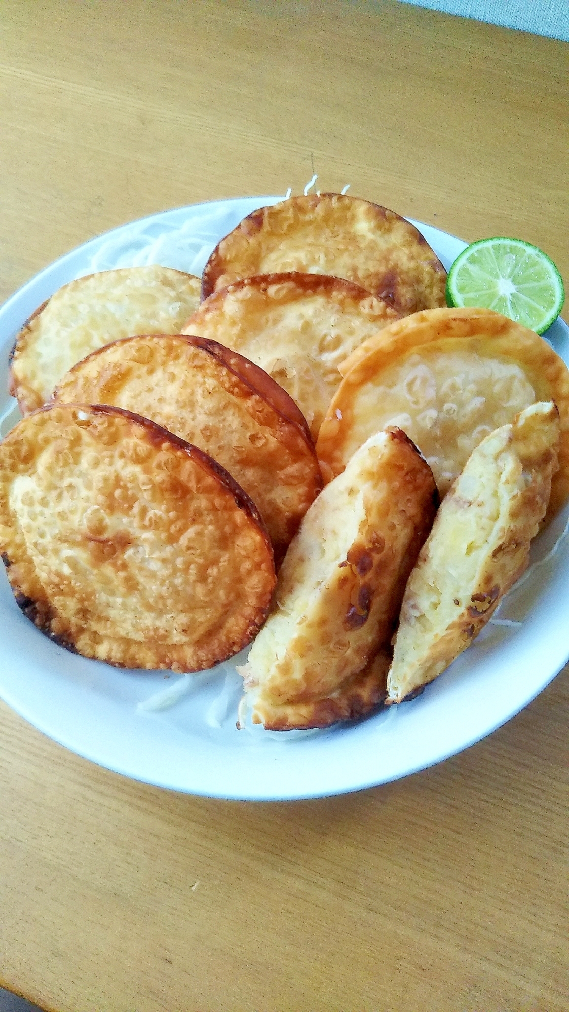 餃子の皮で♪円盤コロッケ