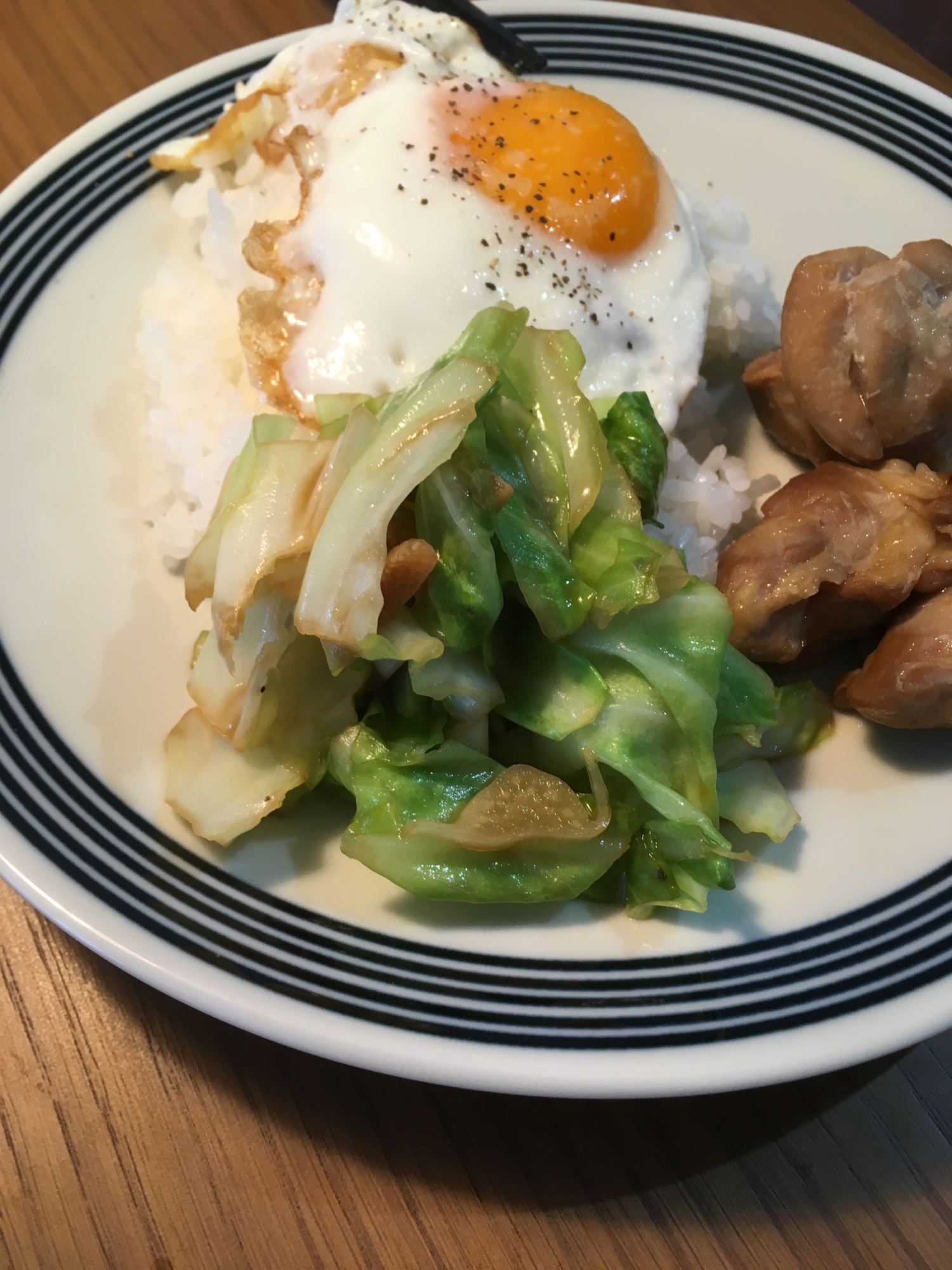 照り焼きチキンの残ったタレで簡単野菜炒め