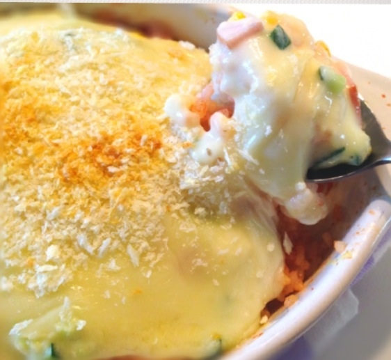 簡単過ぎてうまい!余ったポテトサラダでドリア