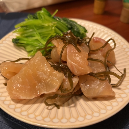 鯛の昆布締め三つ葉和え♪