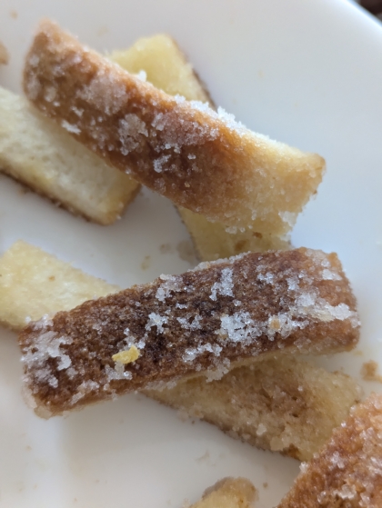 ❤パン耳で作ります。揚げないラスク❤