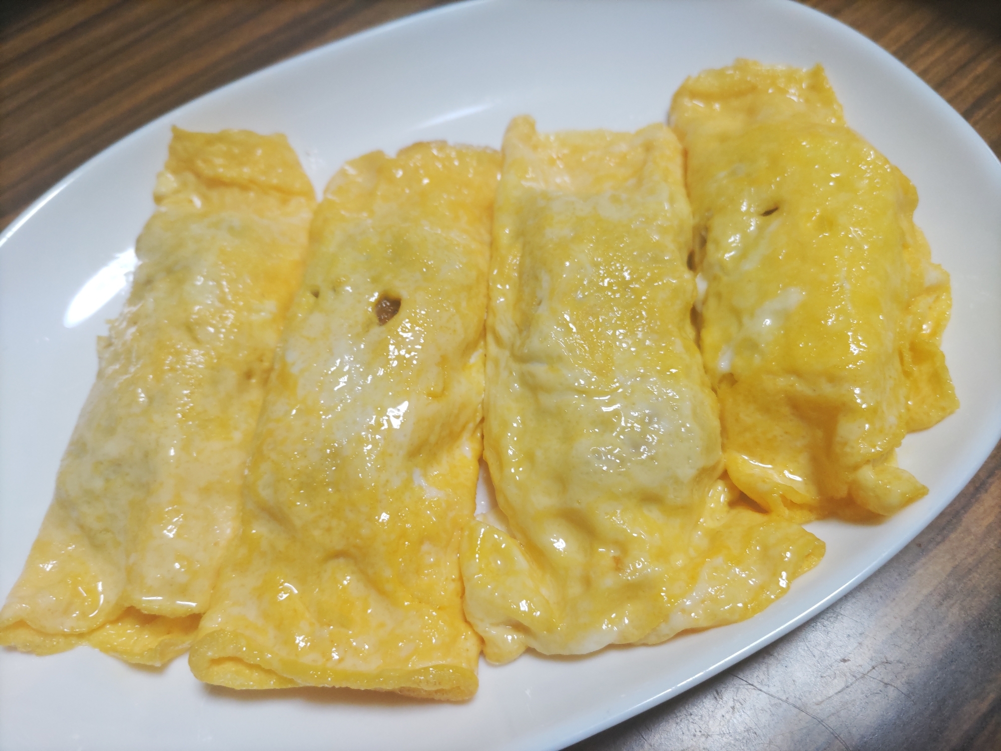 チキンスティックの卵巻き