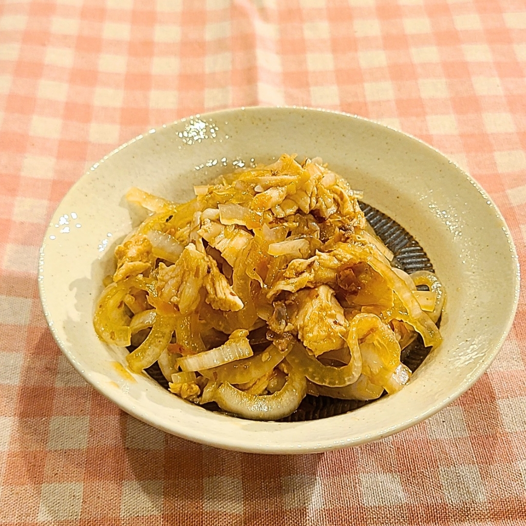 鶏と新玉ねぎのポン酢和え