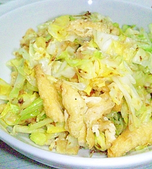 キャベツと油揚げの和風あっさり炒め レシピ 作り方 By 香波 楽天レシピ