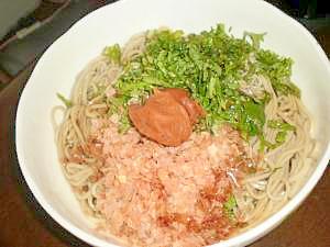 梅と大葉のぶっかけ蕎麦