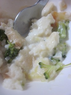 ＊＊ブロッコリーの豆乳粥＊＊