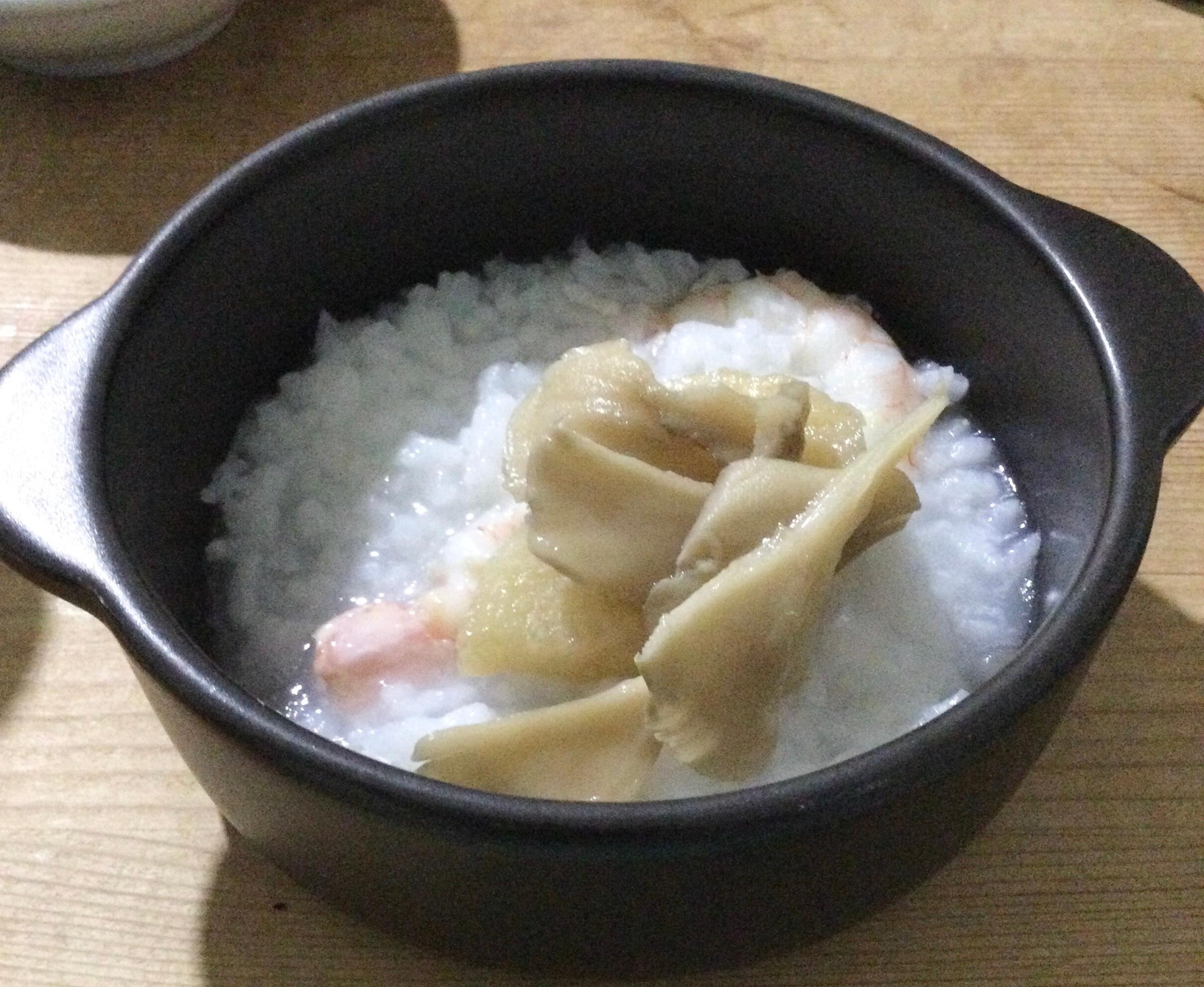 海老入り長芋舞茸乗せご飯♪
