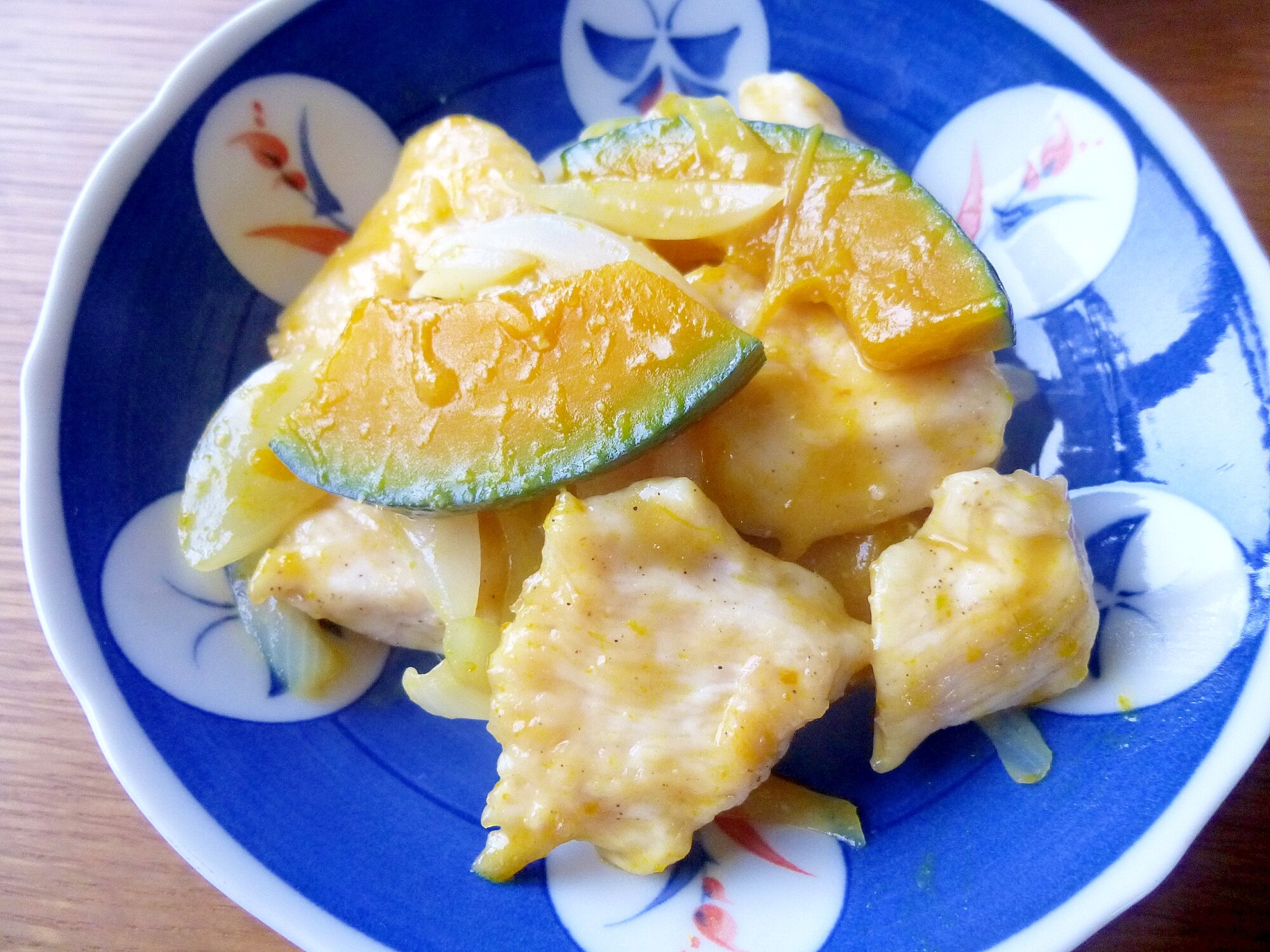 鶏胸肉とかぼちゃ・玉ねぎの味噌炒め レシピ・作り方 by 4045g