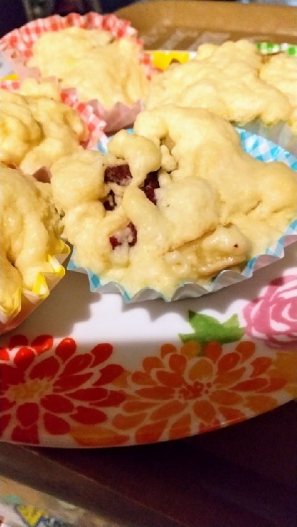 電子レンジで作るさつまいもの蒸しパン