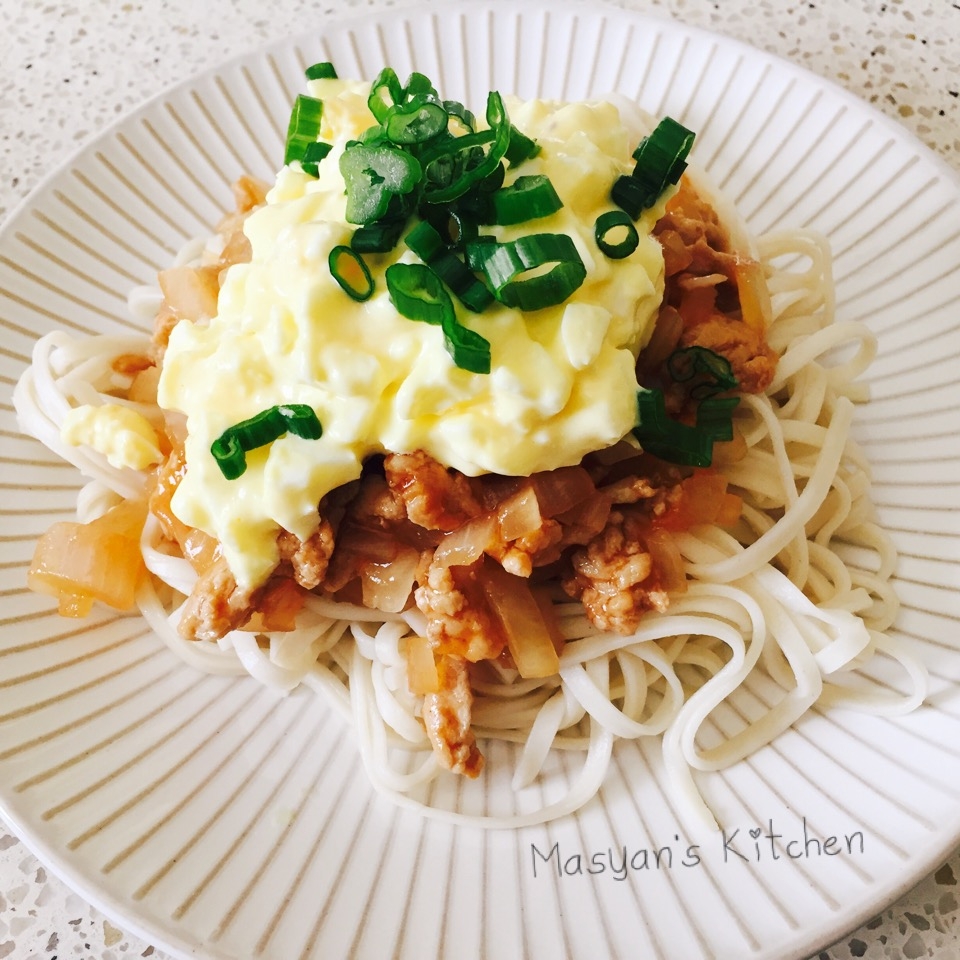 揚げないから時短でできる　チキン南蛮風うどん