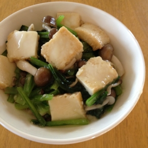 厚揚げ＆小松菜＆しめじの炒め煮（中華風）