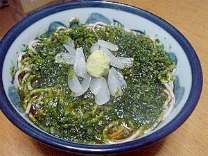 青海苔たっぷり　青海苔そば