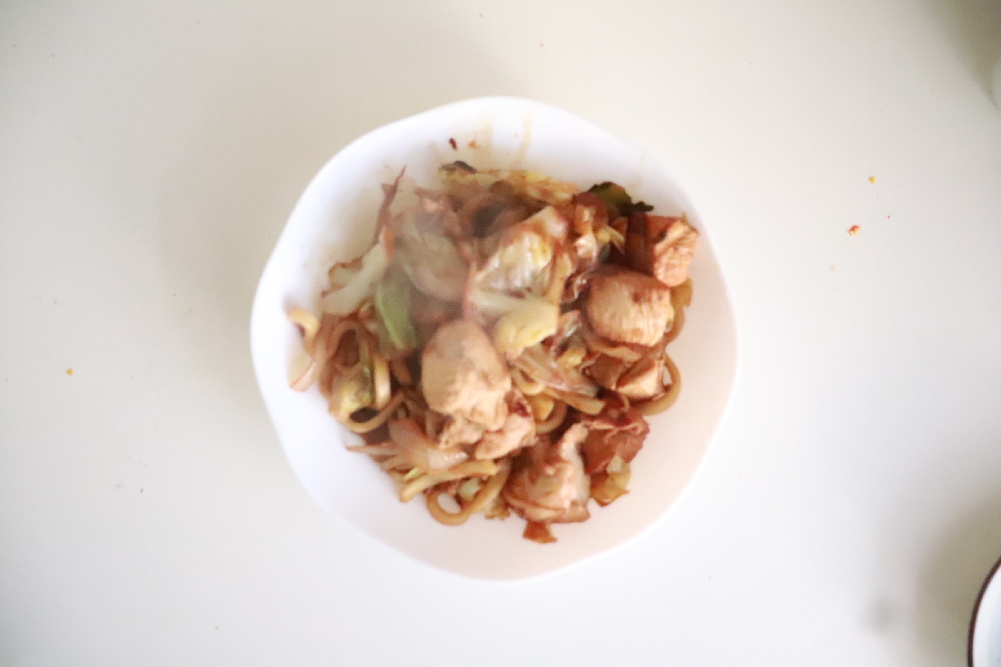 余った焼きそばの粉で！焼きうどん