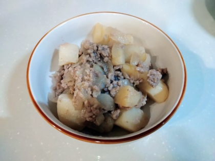 節約♫簡単♫ひき肉の肉じゃが風