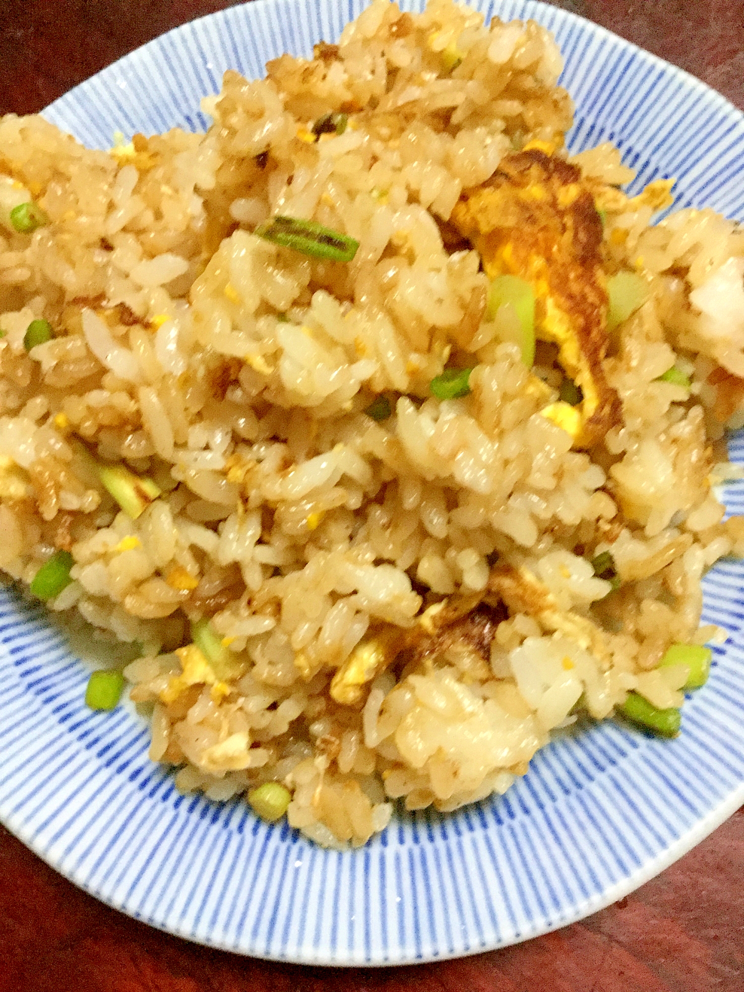 ニンニクの芽と豚と玉子の炒飯