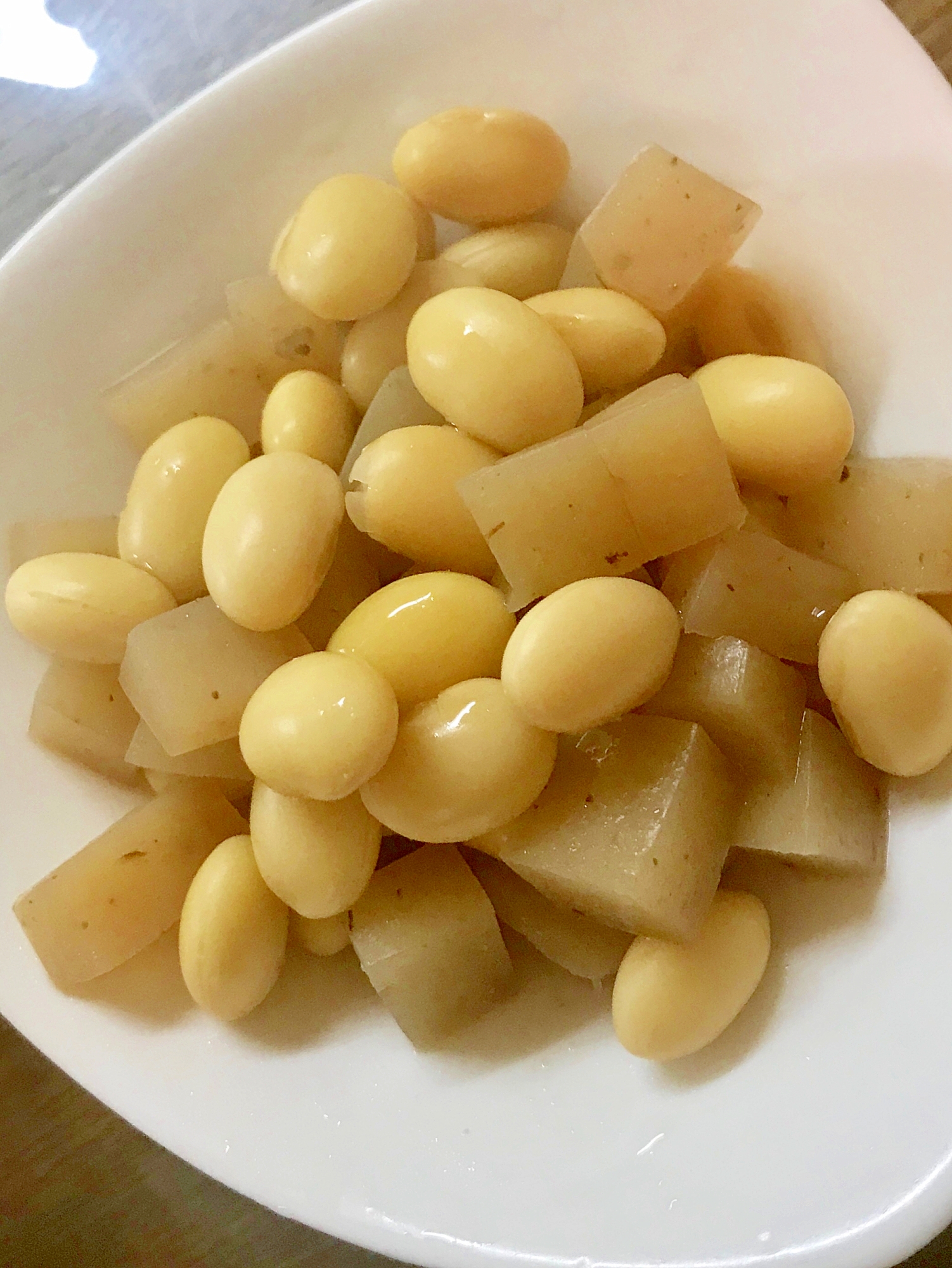 大豆とコンニャクの簡単煮
