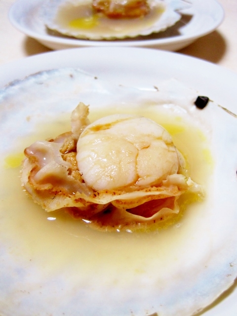 フライパンで簡単 ホタテの殻焼き レシピ 作り方 By ｙａｍａｔ 楽天レシピ
