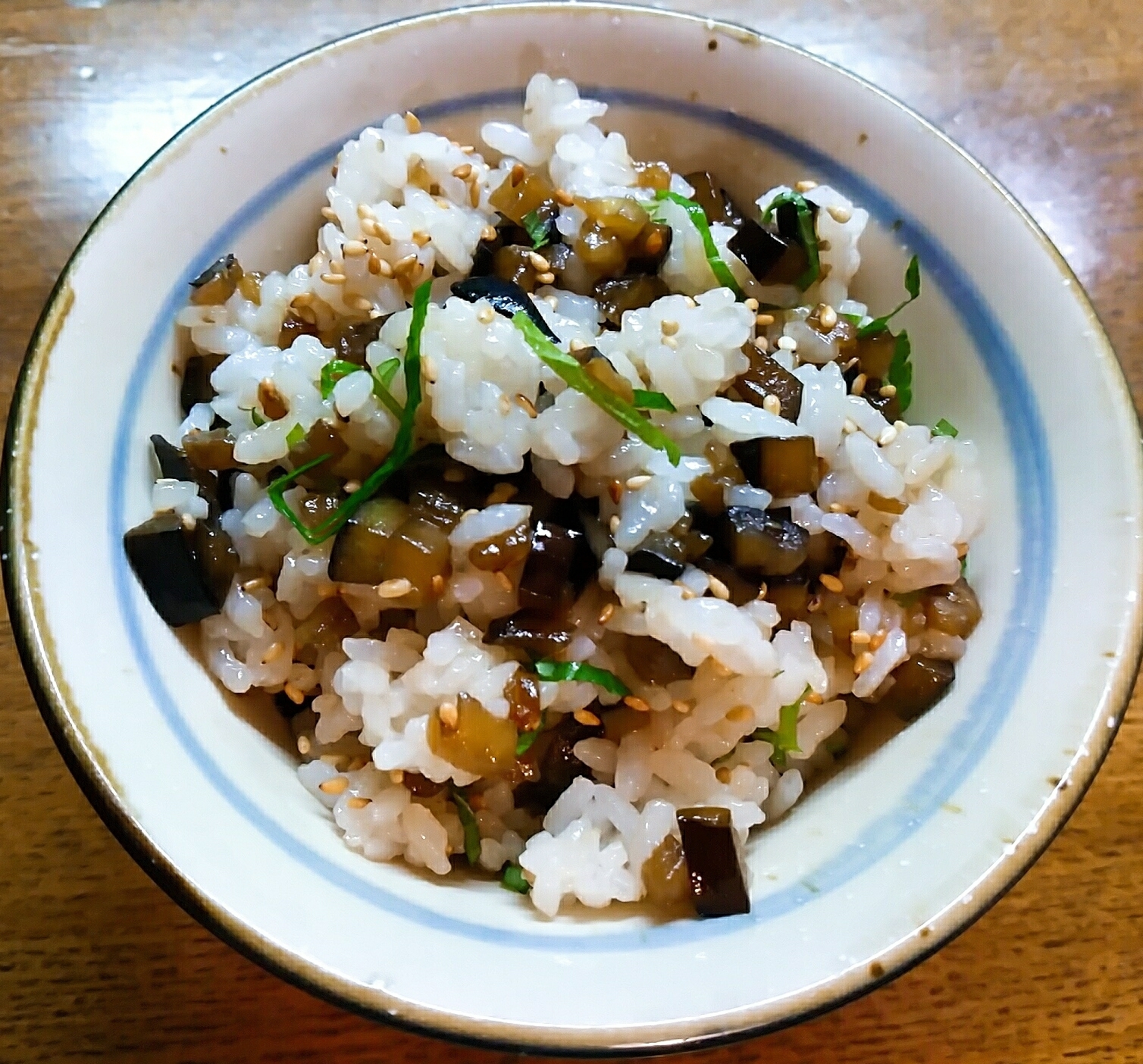 茄子の混ぜご飯