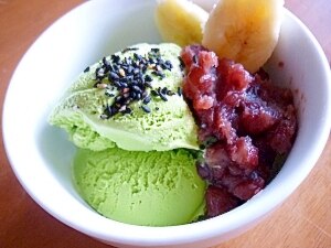 餡子＆抹茶アイスのデザート＊＊ レシピ・作り方 by *megmako* - 楽天