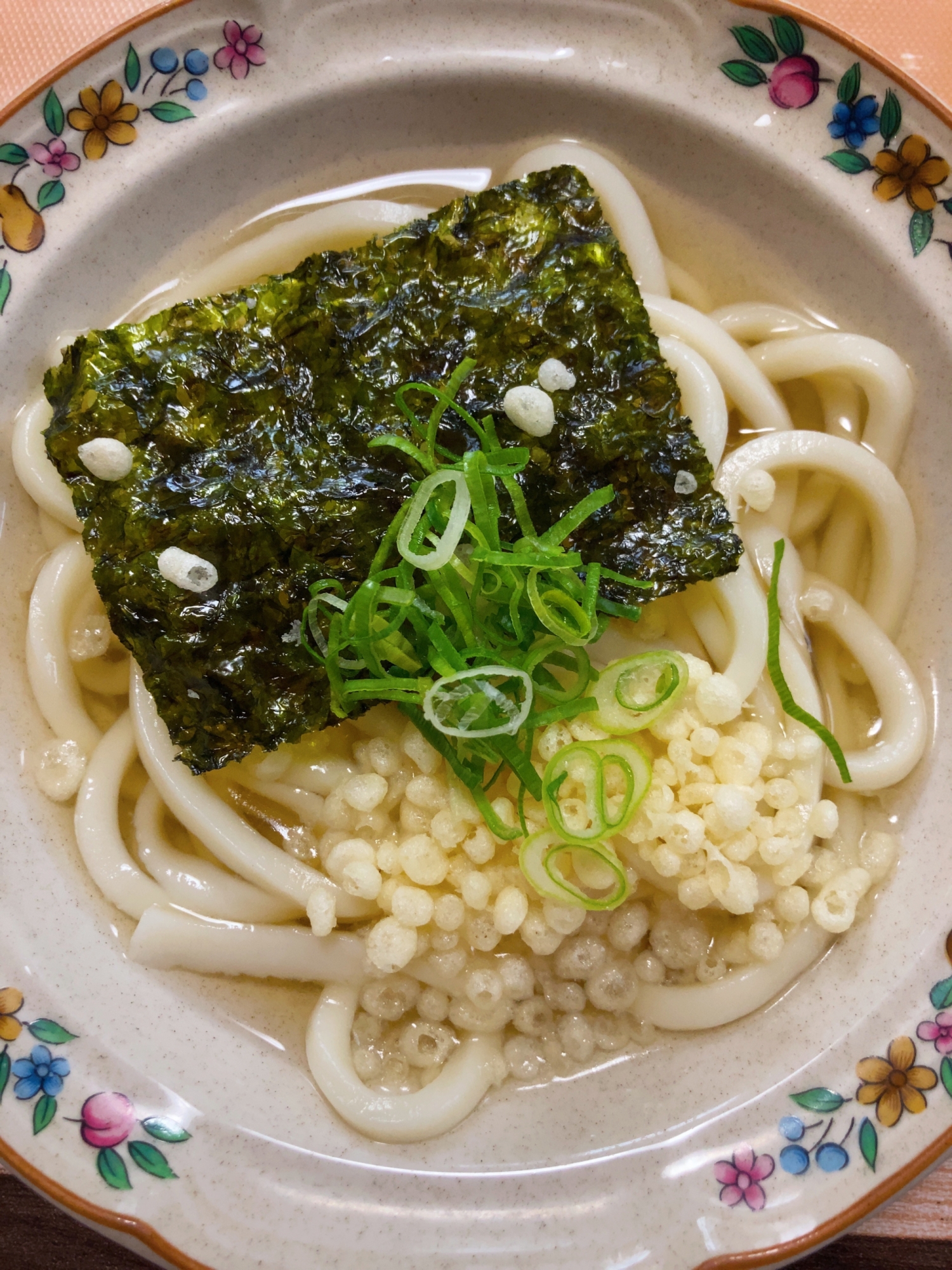 天かすと韓国海苔のぶっかけうどん