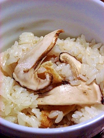 圧力鍋で炊く マツタケご飯