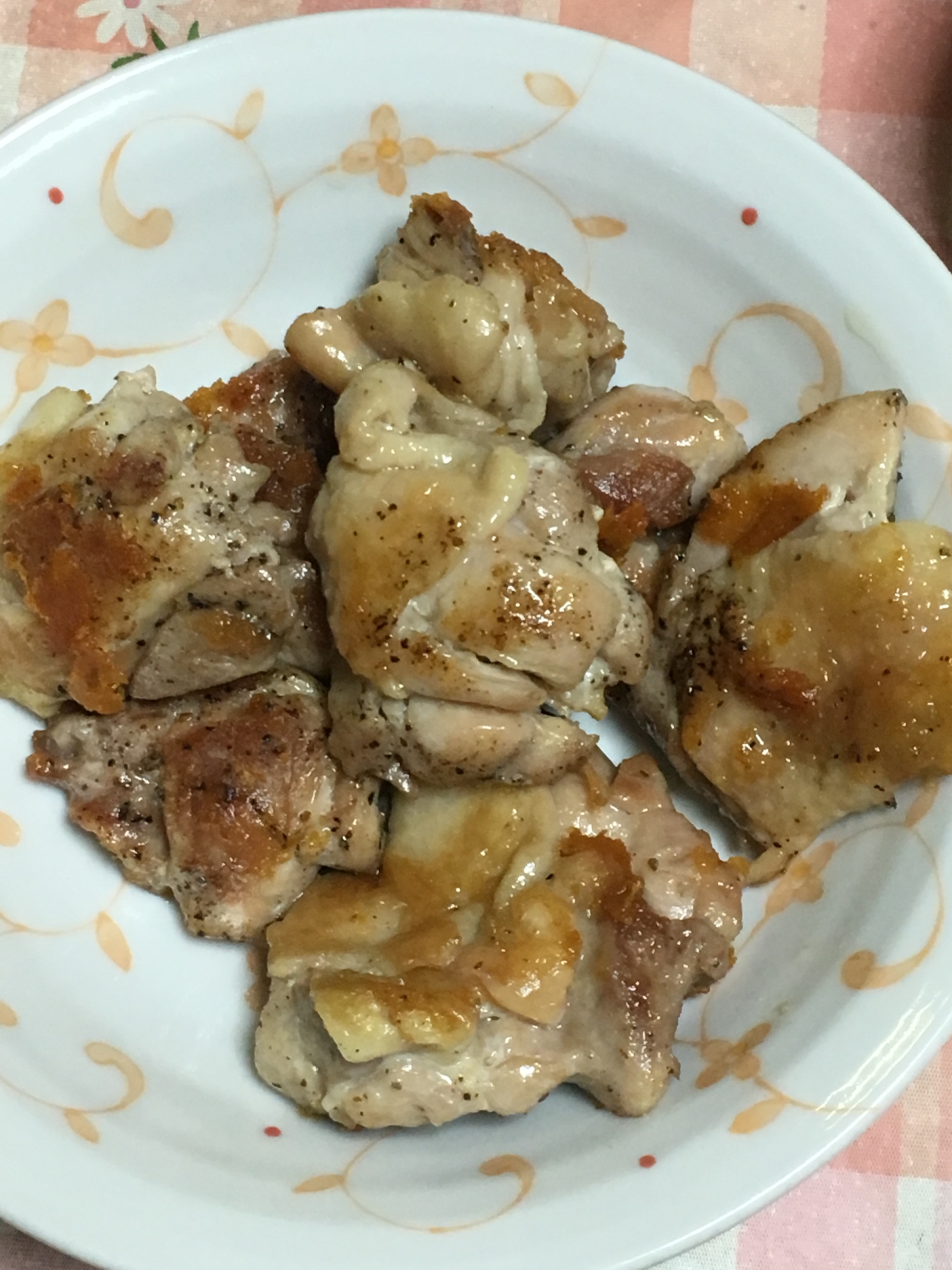 鶏もも唐揚げ用のソテー レシピ 作り方 By Faiten8 楽天レシピ