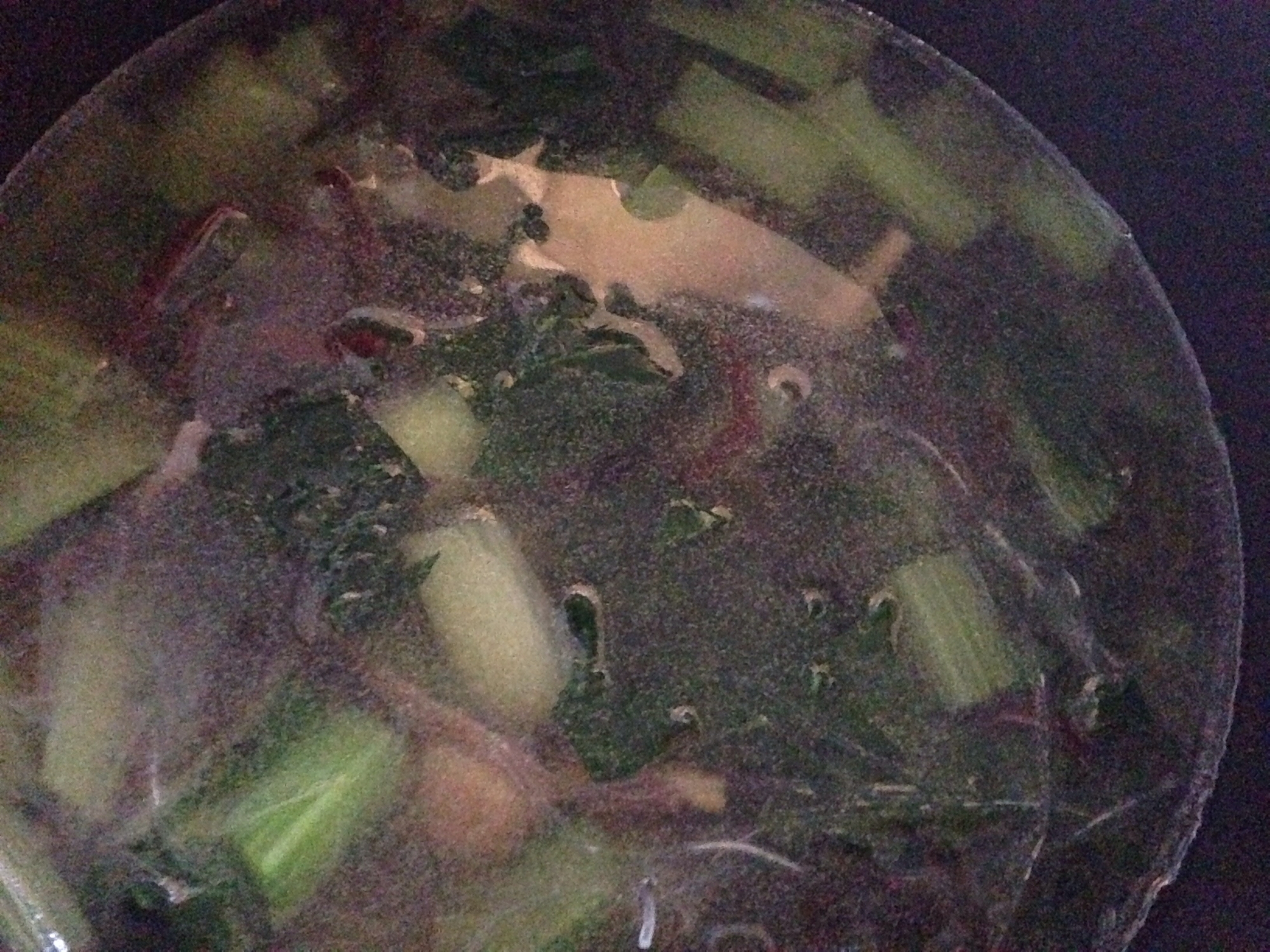 小松菜とキクラゲとホタテ貝柱と春雨のスープ
