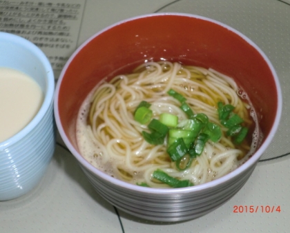 簡単５分で完成！残り物の素麺がお吸い物に★