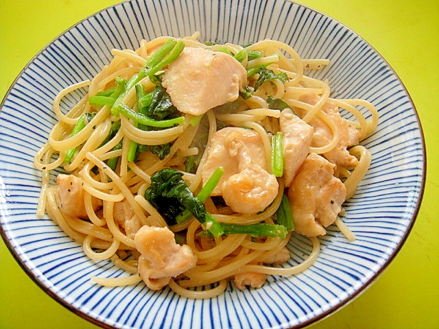 鶏むね肉とほうれん草の和風パスタ レシピ 作り方 By Mint74 楽天レシピ
