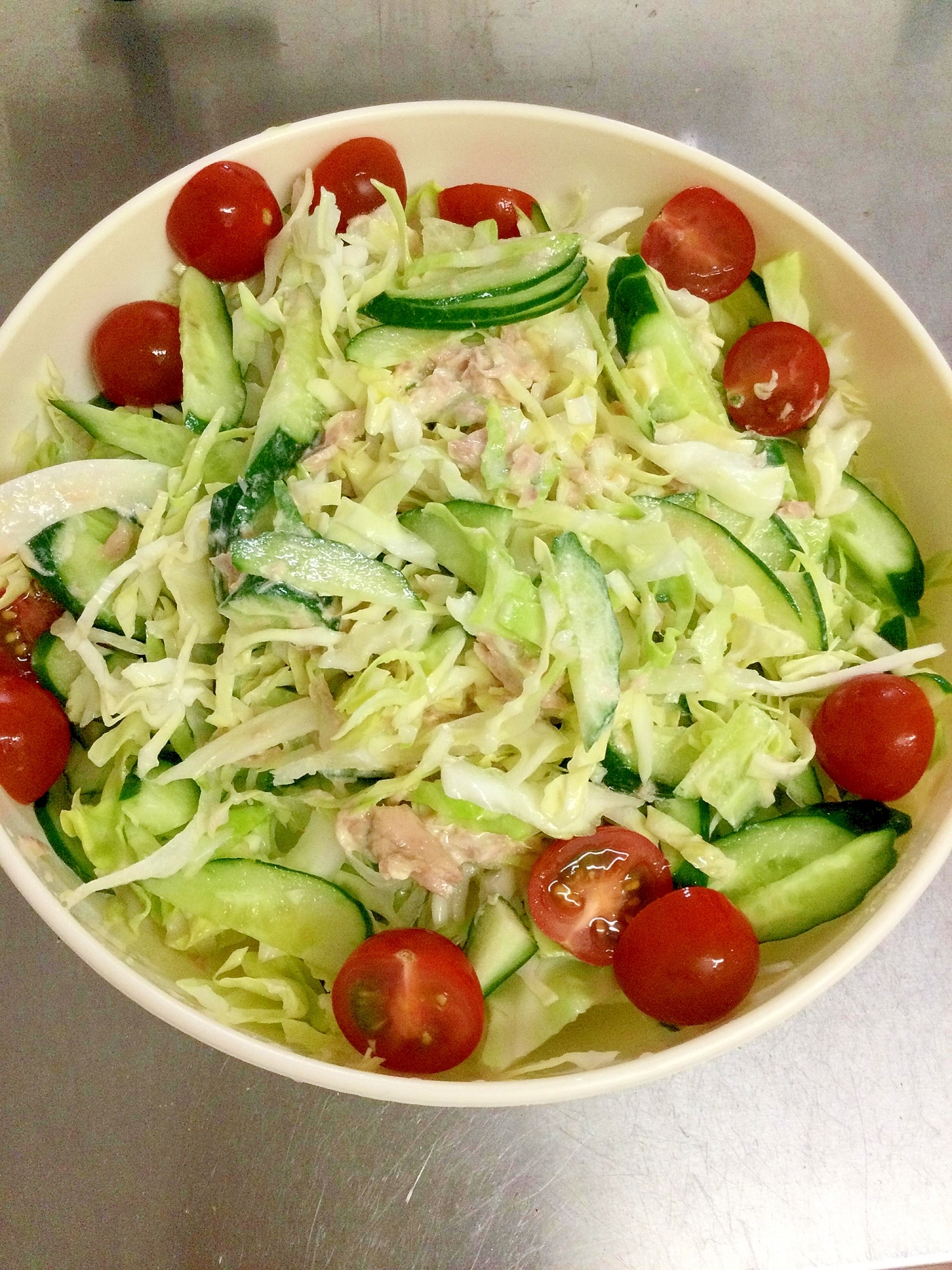 サラダ キャベツ きゅうり ミニトマト レシピ 作り方 By ねぎま 塩で 楽天レシピ サラダ キャベツ きゅうり ミニトマト レシピ 作り方 By ねぎま 塩で 楽天レシピ