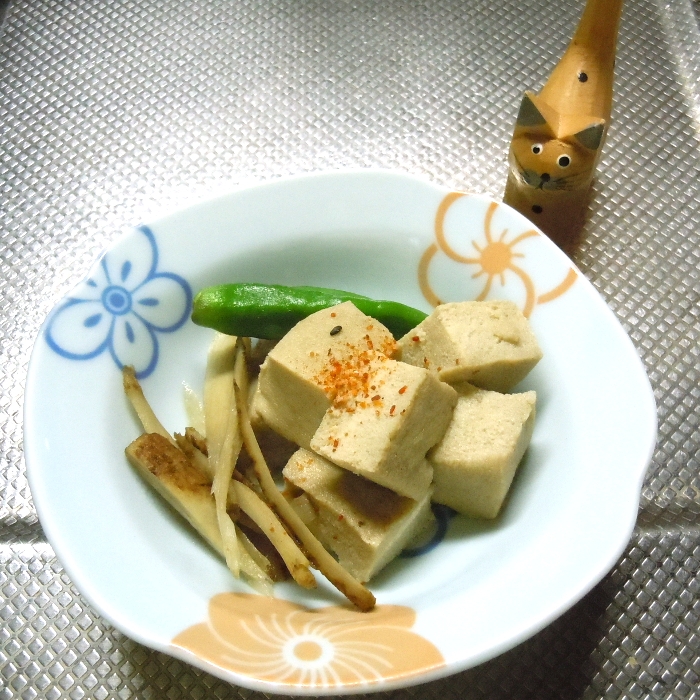 生姜香る　高野豆腐とごぼうのさっぱり煮