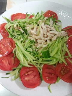 ☆トマトときゅうりの棒棒鶏めん☆