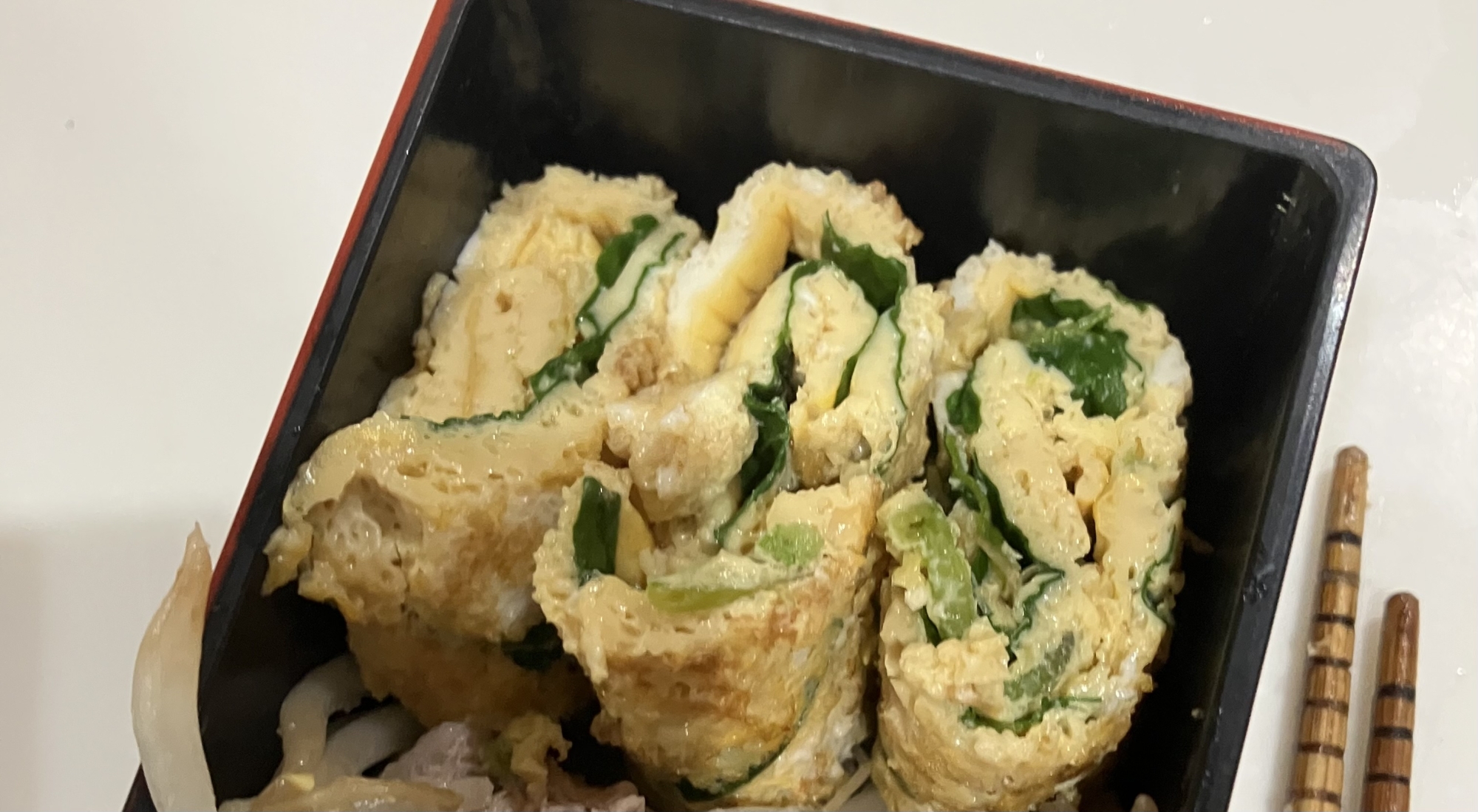 ほうれん草とチーズ入り卵焼き