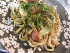 我が家の焼きうどん♪