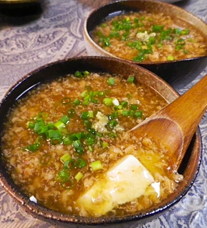 蟹缶で、なんちゃって南禅寺蒸し