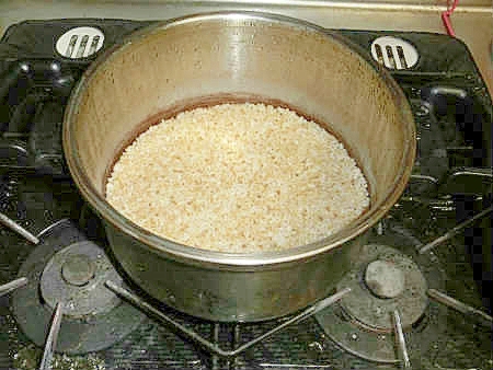 圧力鍋で玄米ごはん！