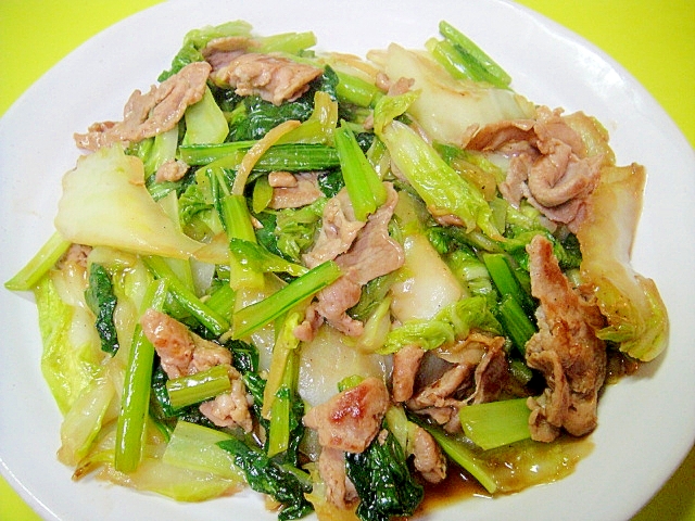 白菜と小松菜豚肉のオイスター炒め レシピ 作り方 By Mint74 楽天レシピ 白菜と小松菜豚肉のオイスター炒め レシピ 作り方 By Mint74 楽天レシピ