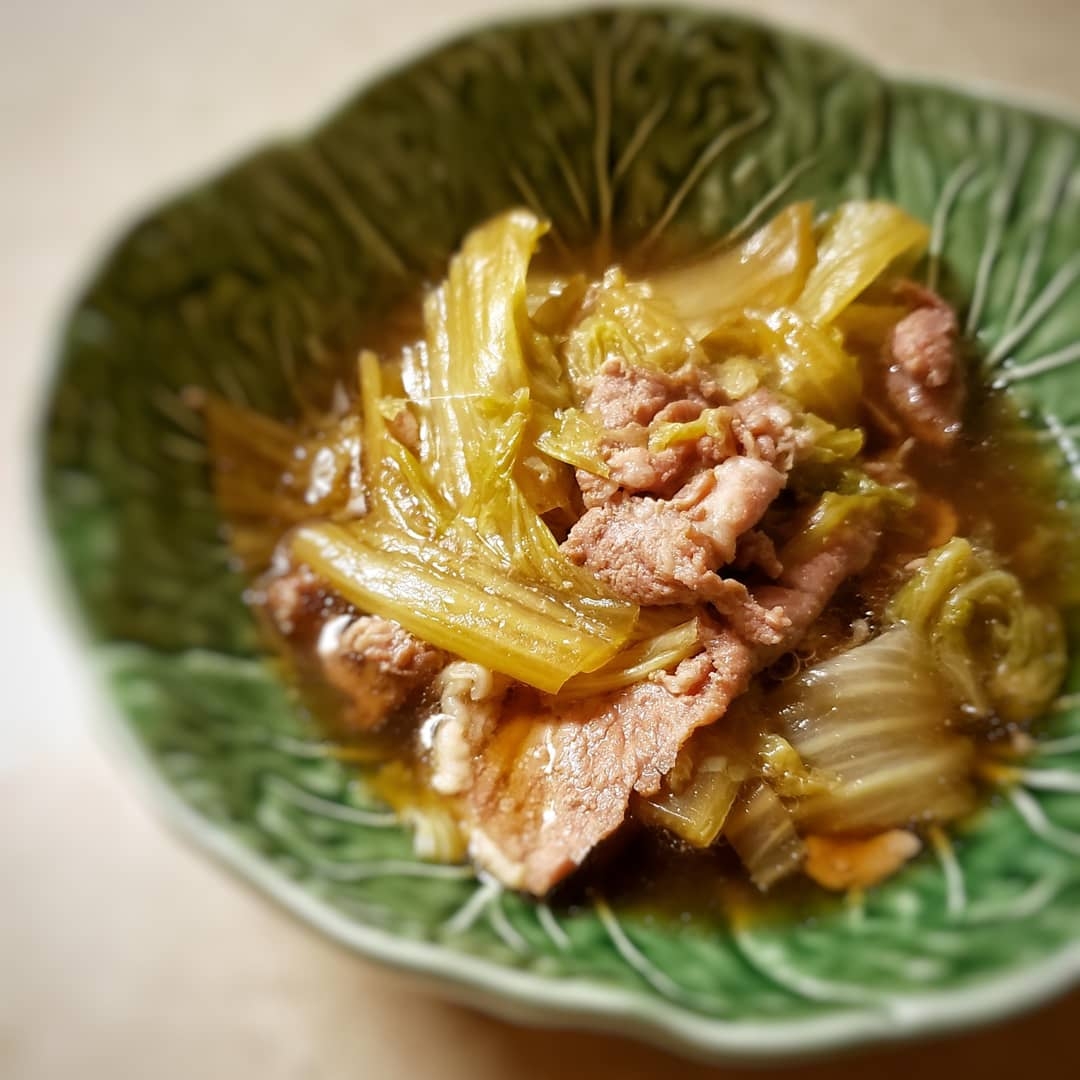 白菜と豚肉の煮物