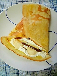 チョコバナナ生クリームクレープ レシピ 作り方 By ティア アスラン 楽天レシピ