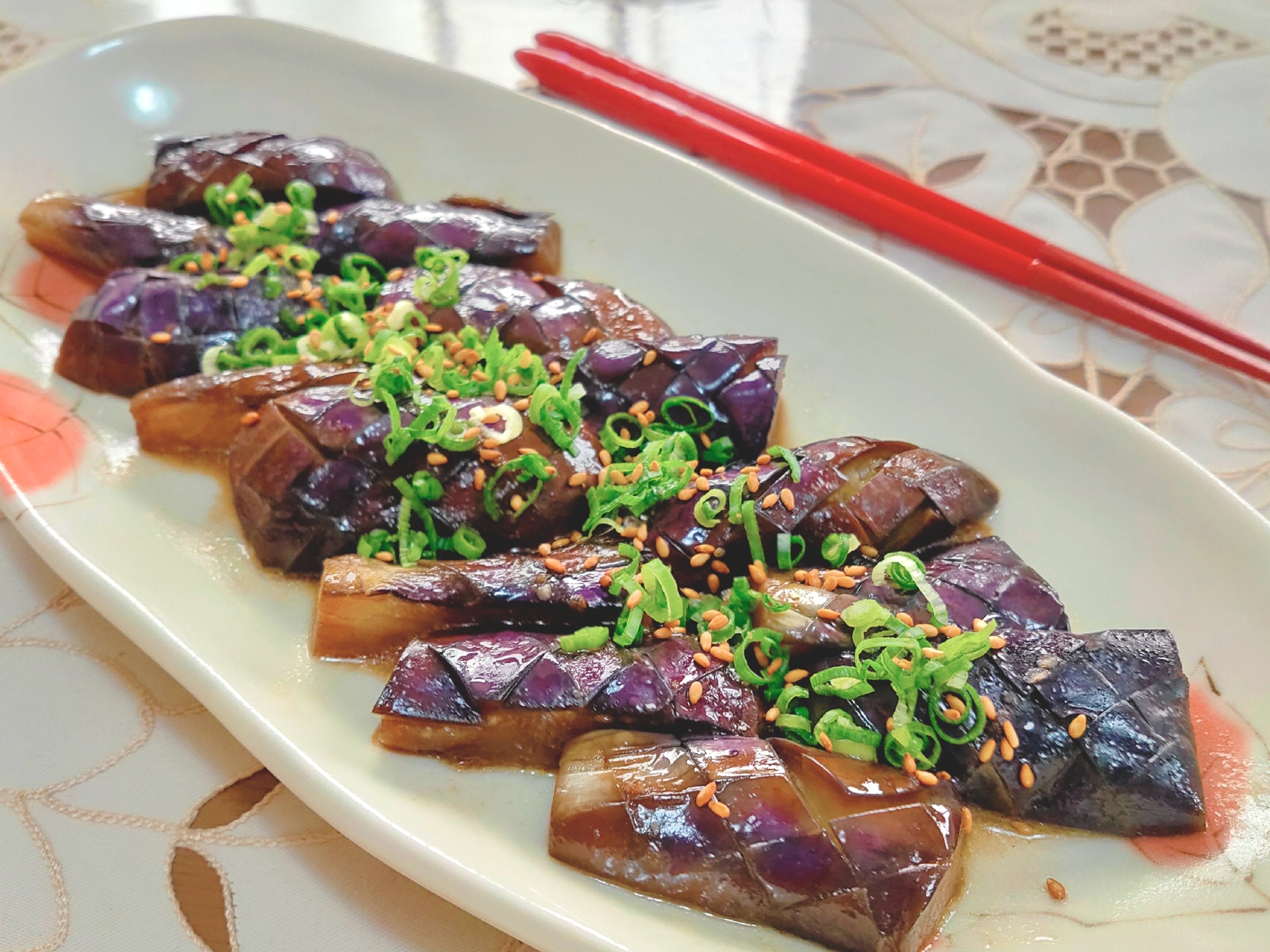 焼肉のタレde照り照り★茄子のデパ地下風♪