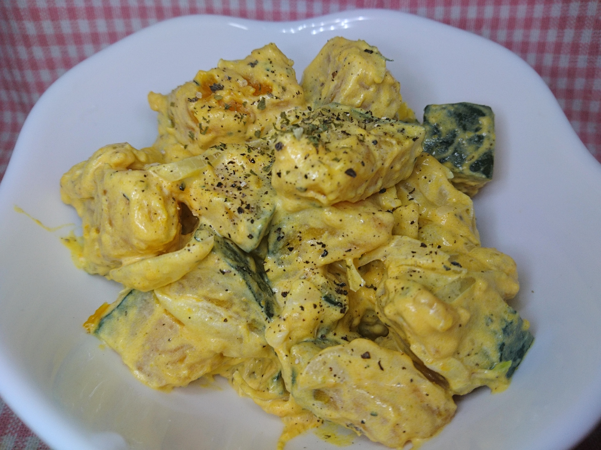 ゴロゴロかぼちゃのコンソメマヨネーズサラダ レシピ 作り方 By あやめぇ 楽天レシピ