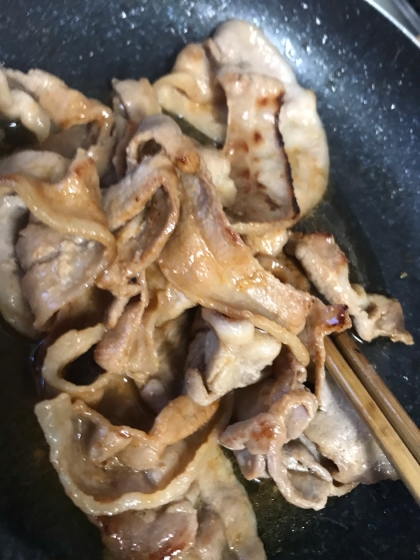 豚しゃぶ肉のにんにく炒め