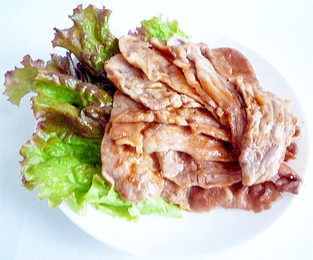 薄切り肉で作る　豚の生姜焼き