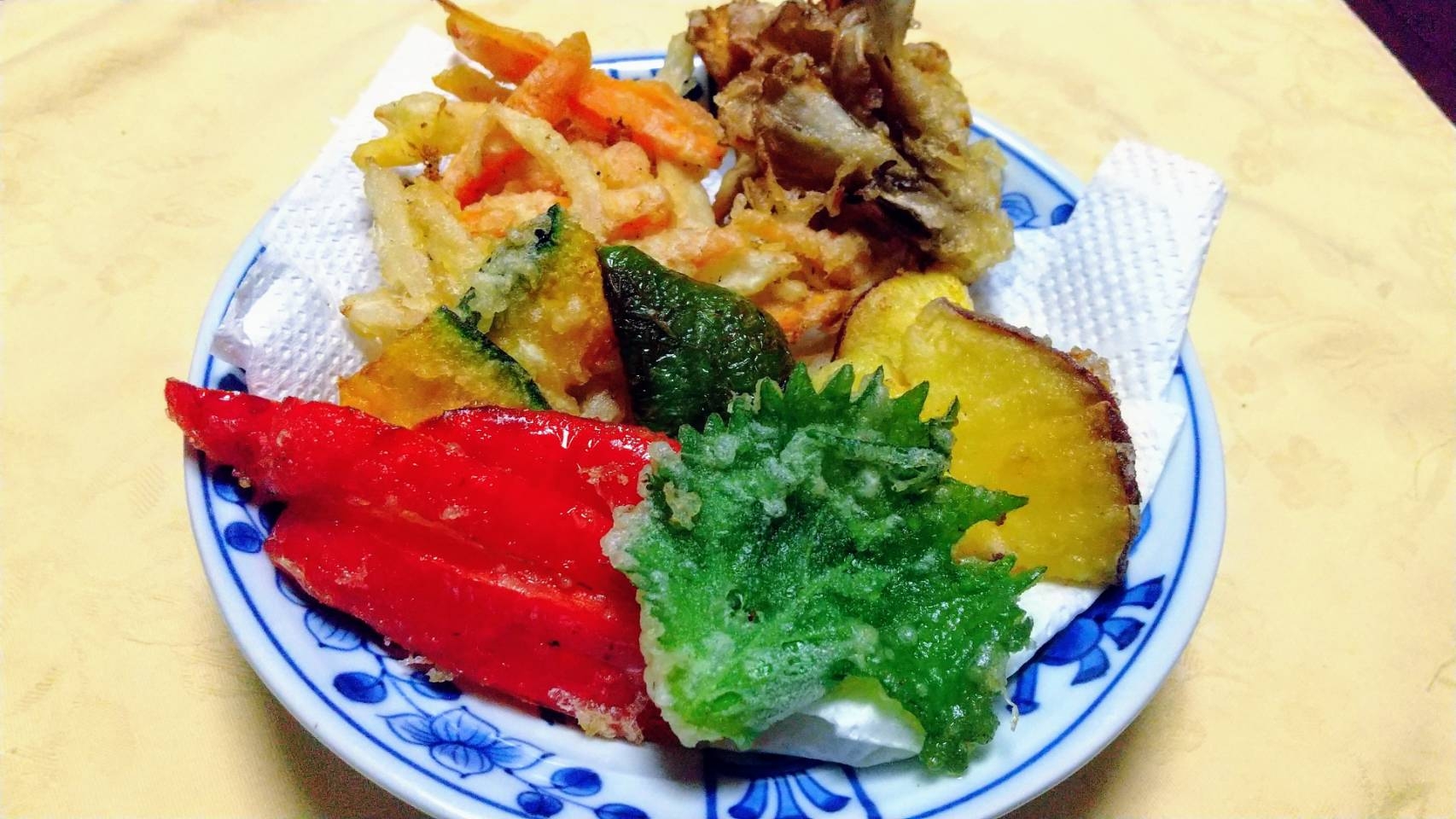 【彩り美しい野菜の天ぷら】