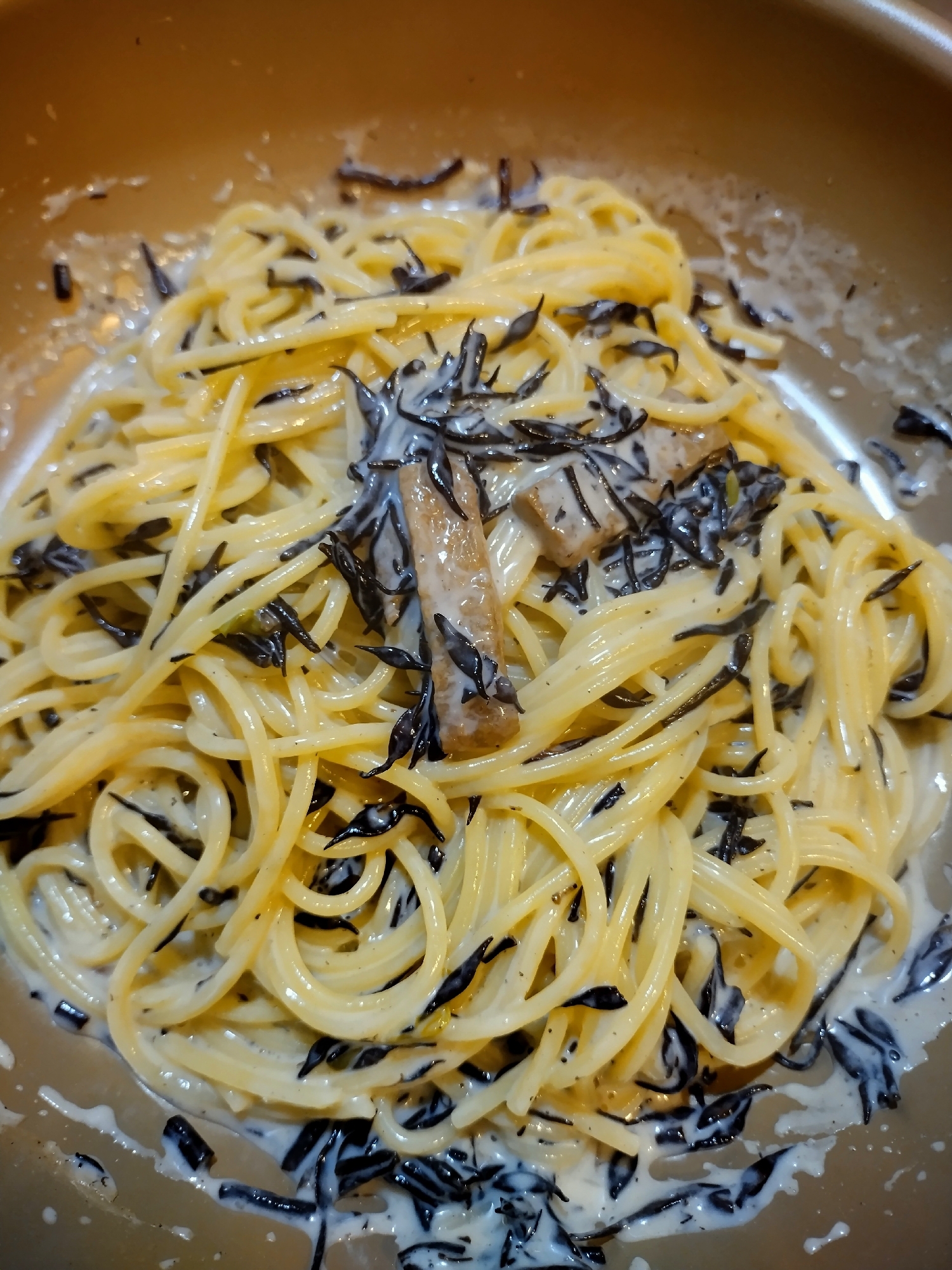 ひじきの煮物　リメイクパスタ