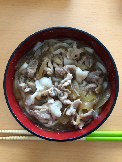 美味しくて旦那も息子もおかわり♬
ご飯がなくなって最後はうどんで食べました^_^