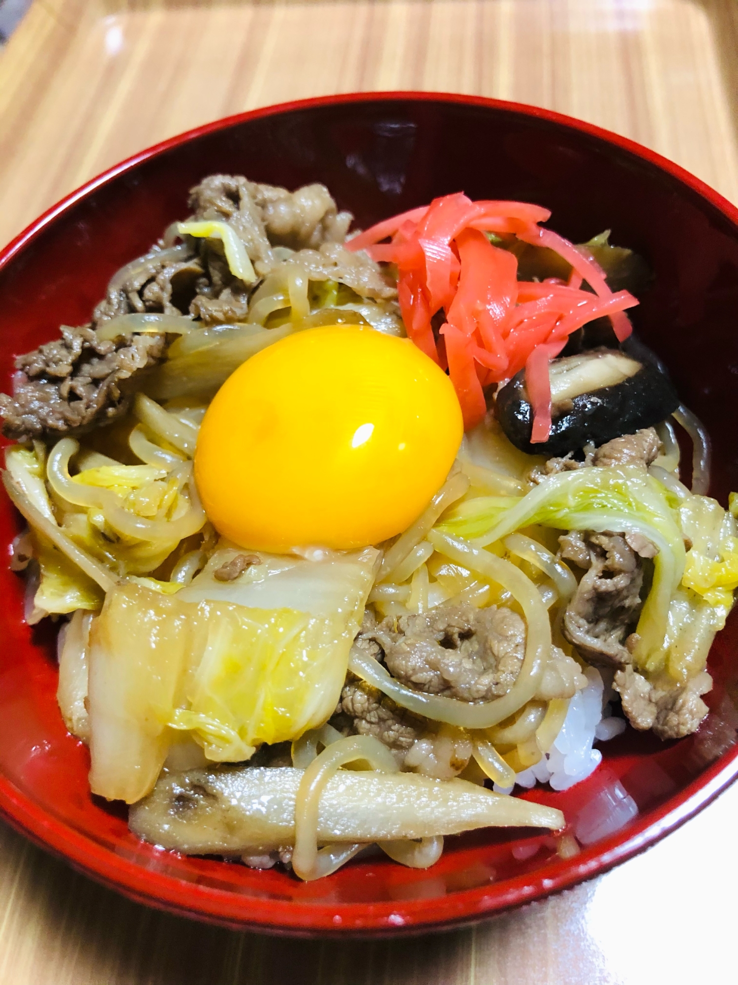 長ネギ入り牛丼